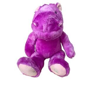 Vibrating Purple Hippo Plush Toy – Interactive Stuffie- huggable massager- works